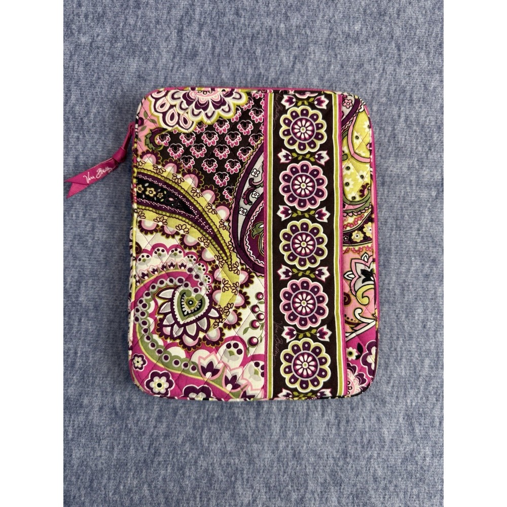 Vera Bradley Small Tablet‎ Sleeve Zipper Case Cover Very Berry Paisley Purple